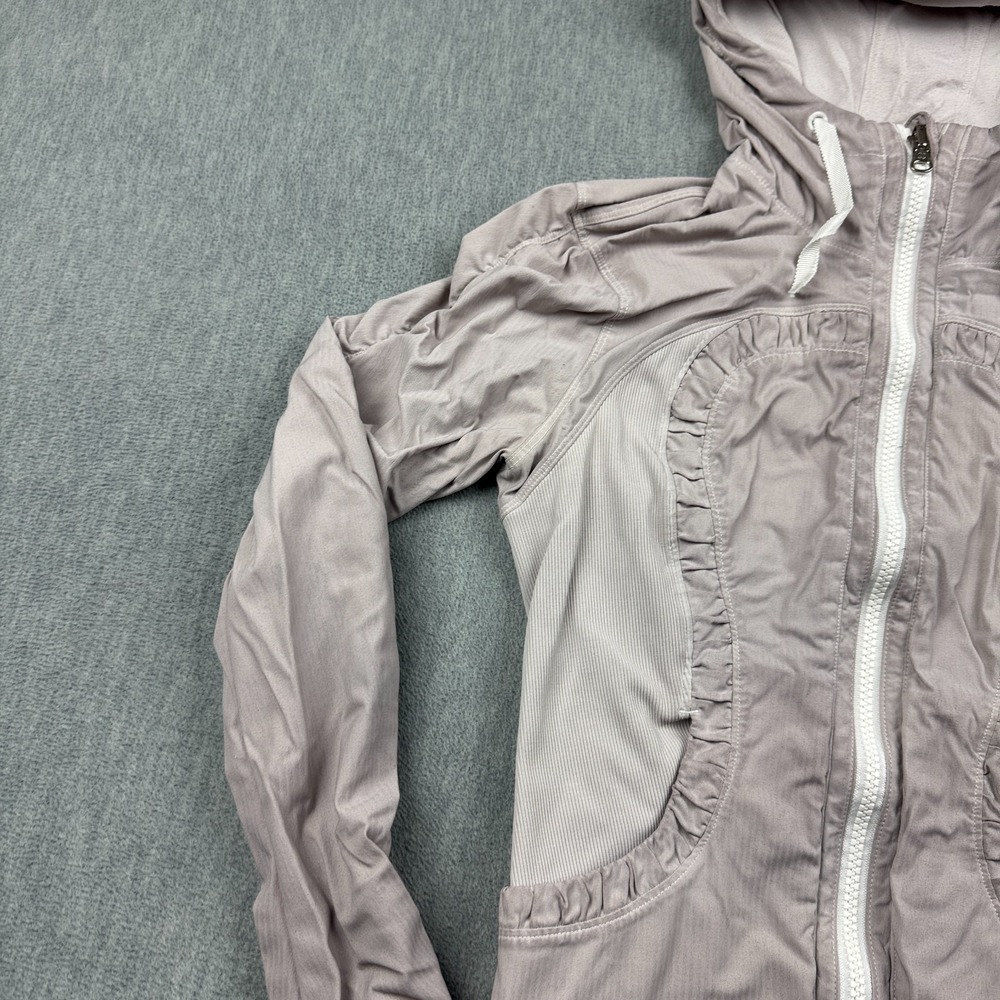 Lululemon Jacket Womens 4 Pink Dance Studio Iii Hooded Full Zip Running Athletic View 3